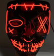 Compatible with Apple, Halloween Glowing Mask Black V Face Mask Grimace