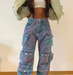 Women's Low Waist Denim Overalls