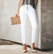 European And American Ladies Jeans Solid Color Stretch