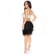 European And American Sexy Skirt Hip-wrapped Fur Little Short Dress