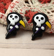 Fashion Halloween Simulation Plastic Ghost Face Pumpkin Ghost Death Ghost Festival Stud Earrings