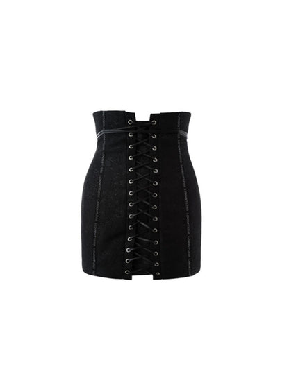 Slim Fitting Strapping Heavy Duty Short Skirt