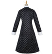 Cos Costume Halloween Wednesday Adams Black Dress