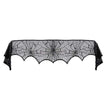 Halloween Spider Web Fireplace Cloth Lace Black Stove Towel Cloth Indoor And Outdoor Home Decoration