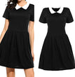 Halloween Wednesday Black Dress Cosplay