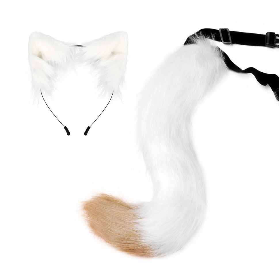 Halloween Party Faux Fox Tail Hairband Plush