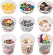Food Storage Containers with Lids 8Oz, 16Oz, 32Oz Freezer Deli Cups Combo Pack, 44 Sets Bpa-Free Leakproof round Clear Takeout Container Meal Prep Microwavable, Airtight Lids (Mixed Sizes)