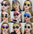 Creative 2024 Happy New Year Party Glasses Supplies Photo Props Holiday Dance Dress Up Funny Glasses