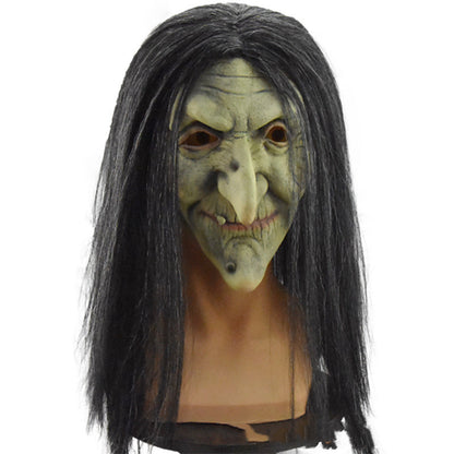 Halloween Party Dress Up Scary Witch Latex Head Cover