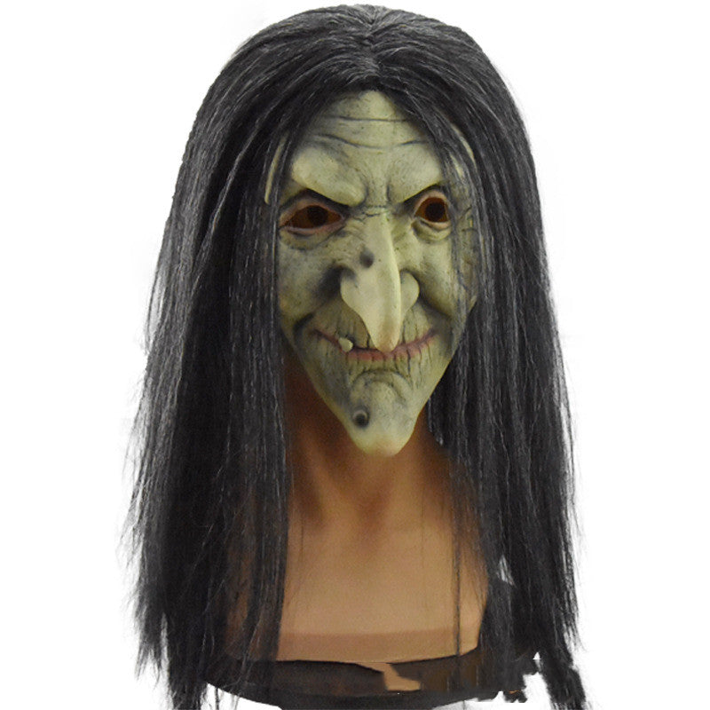 Halloween Party Dress Up Scary Witch Latex Head Cover