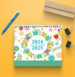 2024 English Creative Simple Desk Calendar