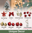 2ft Mini Christmas Tree With Light Artificial Small Tabletop Christmas Decoration With Flocked Snow, Exquisite Decor & Xmas Ornaments For Table Top For Home & Office