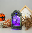 Halloween Luminous Scary Tombstone Shape Glowing LED Night Light Desktop Ornaments Resin Statue Halloween Decoration Scary Props