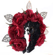 Dark Bird Bone Hair Hoop Halloween Rose