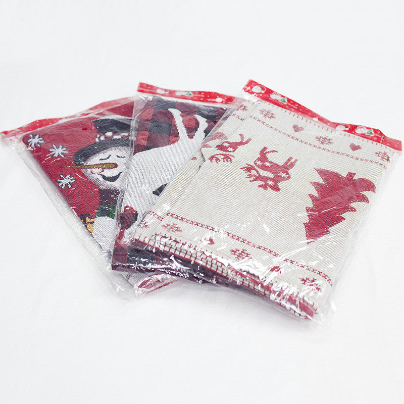 Explosive Christmas Decorations Cotton And Linen Embroidery Christmas Table Runner