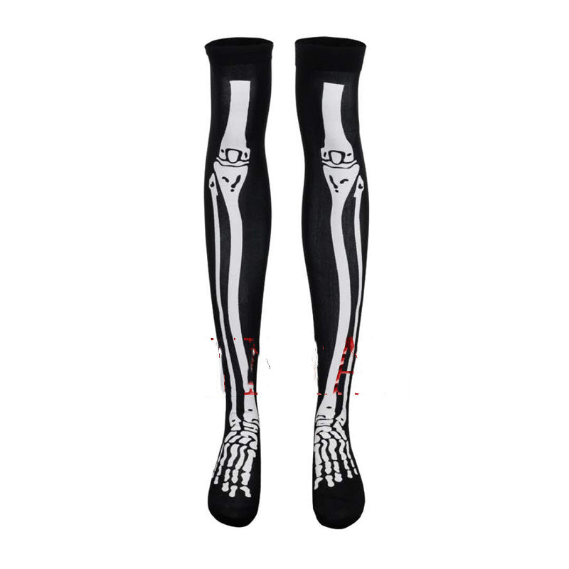Halloween Spider Gothic Dark Wind Anti-hook Jacquard Lace Socks
