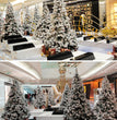Flocking Artificial Snow Scene Christmas Decoration Tree