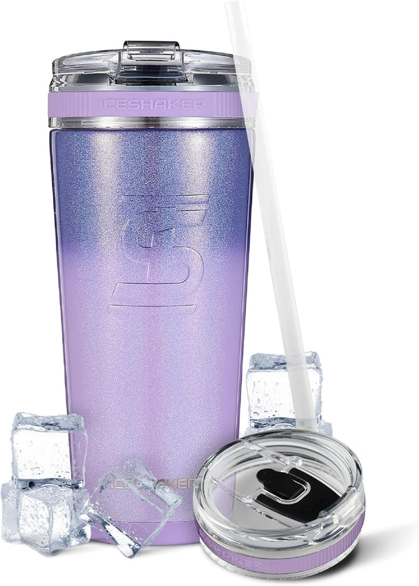 20 oz Insulated Tumbler with Straw, Lilac