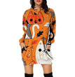 Women's Halloween Loose Long Sleeve Sweatshirt Dress
