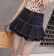 Denim Ruffled Skirt Fishtail Skirt