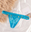 Women's Lace Transparent Rhinestone Letter Shorts