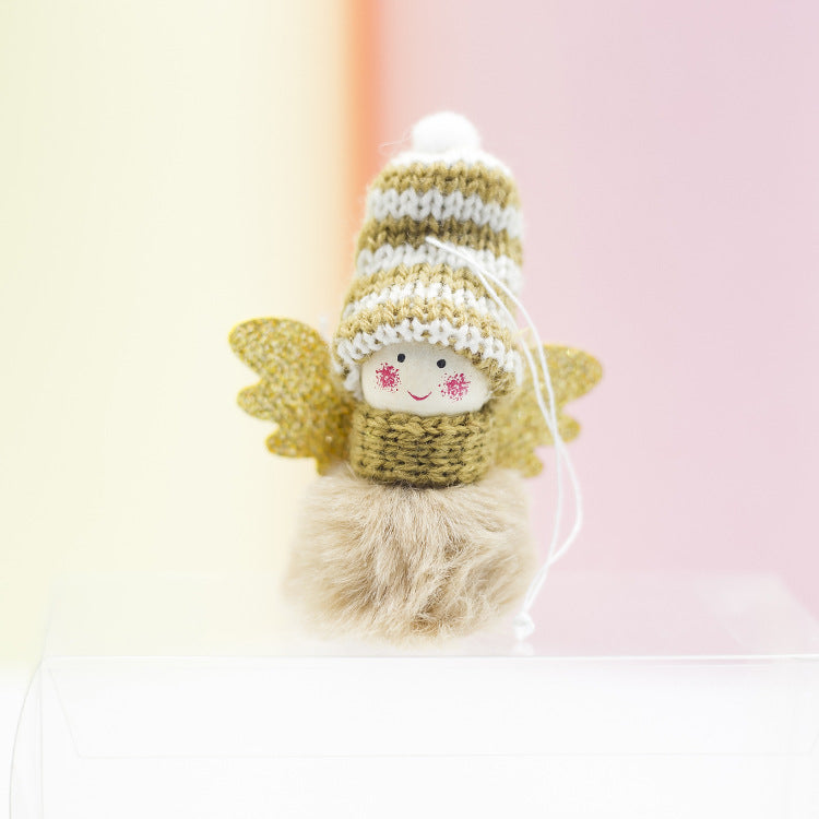 Christmas Creative Cute Plush Angel Girl Pendant