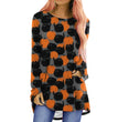 Halloween Theme Printed Long-sleeved T-shirt Women