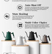 Gooseneck Electric Kettle, Pour over Coffee and Tea Kettle, 100% Stainless Steel Inner with Leak Proof Design, 1200W Rapid Heating, Strix Boil-Dry Protection, 0.8L, Matte White