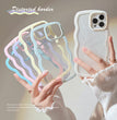 Wave Border Mobile Phone Case Solid Color Simple Candy Color