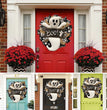 Halloween Wreath BOO Farmhouse-Ghost Wreath Outdoor Front Door Indoor Wall Decor Honeycomb Ghost Smiley Balloon For Halloween