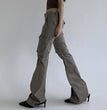 Loose Leisure Workwear Pocket Slimming Low Waist Straight-leg Pants Women