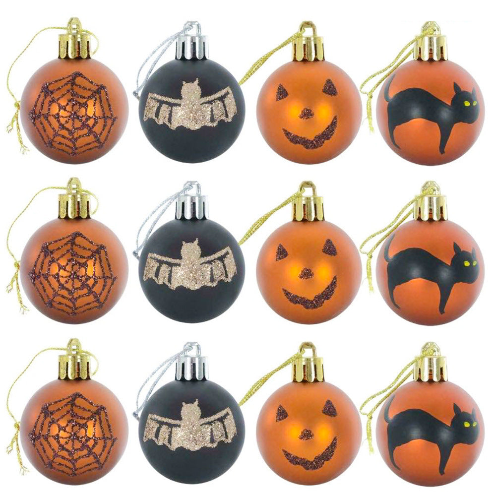 Halloween Decorations 6cm12 Painted Matte Plastic Balls