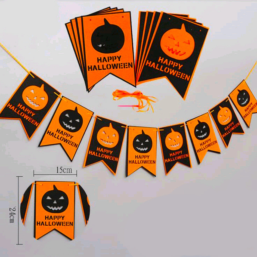 Halloween Double-layer Felt Cloth Holiday Party Shopping Mall Store Window Ornaments