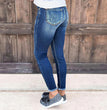 Street White Burrs Tassels Skinny Jeans