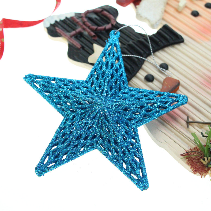 Christmas Three-dimensional Plastic Mesh Star Decoration