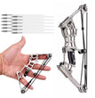3-Size Mini Stainless Steel Compound Bow & Arrow Set with Pulley System for Beginners Indoor/Outdoor Fun LH/RH Use Ultimate Gift for Teens & Adults