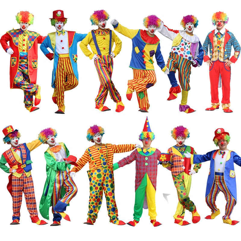 Halloween Adult And Children Clown Costume Stage Suit