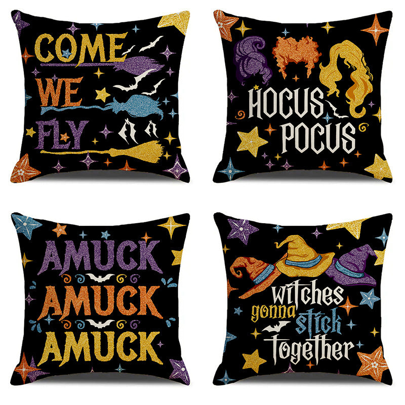 Halloween Printed Home Decoration Sofa Cushion Pillow Cover