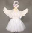 Halloween White Angel Play Costume Children's Performance Pettiskirt Suit Princess Dress