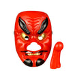 Red Plastic Dog  Halloween Grimace Mask