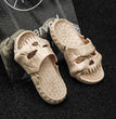 Personalized Skull Design Halloween Slippers Bathroom Indoor Outdoor Funny Slides Beach Shoes