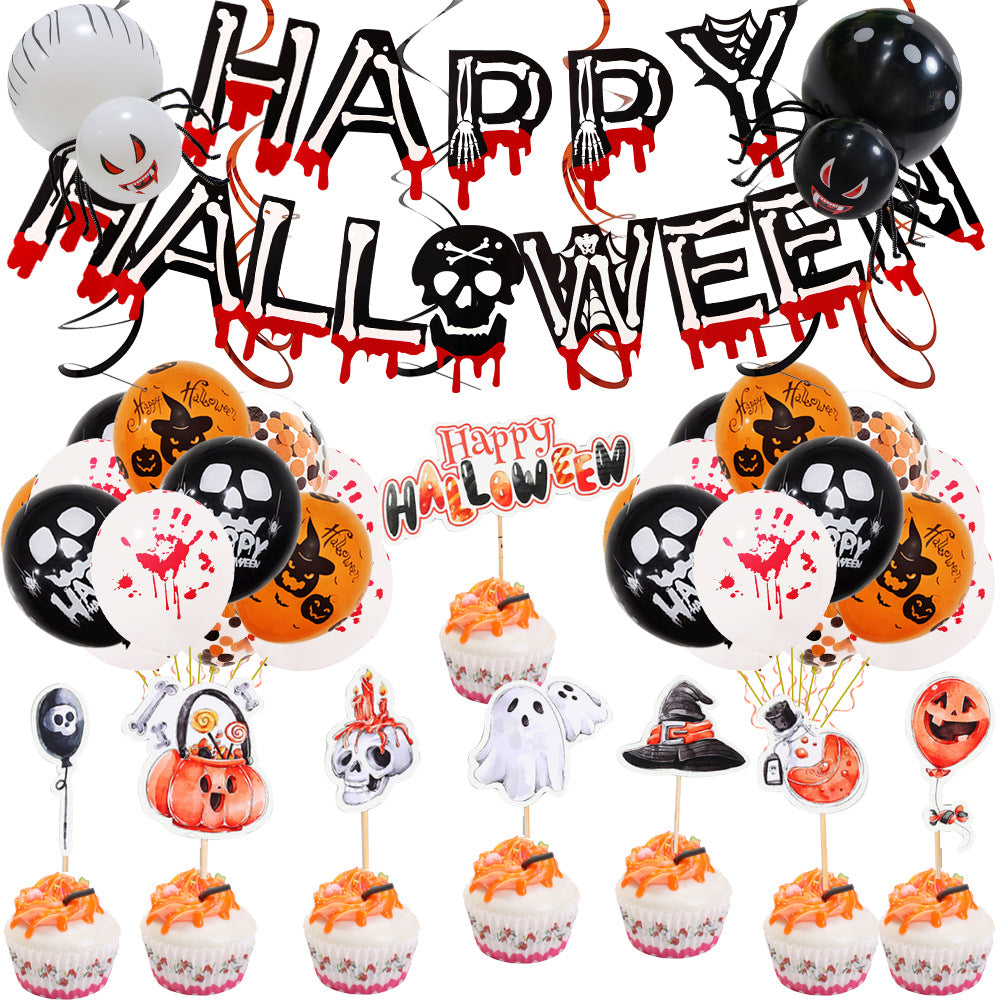 Halloween Aluminum Film Balloon Pumpkin Head Bat Spider