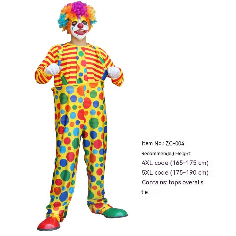 Halloween Adult And Children Clown Costume Stage Suit