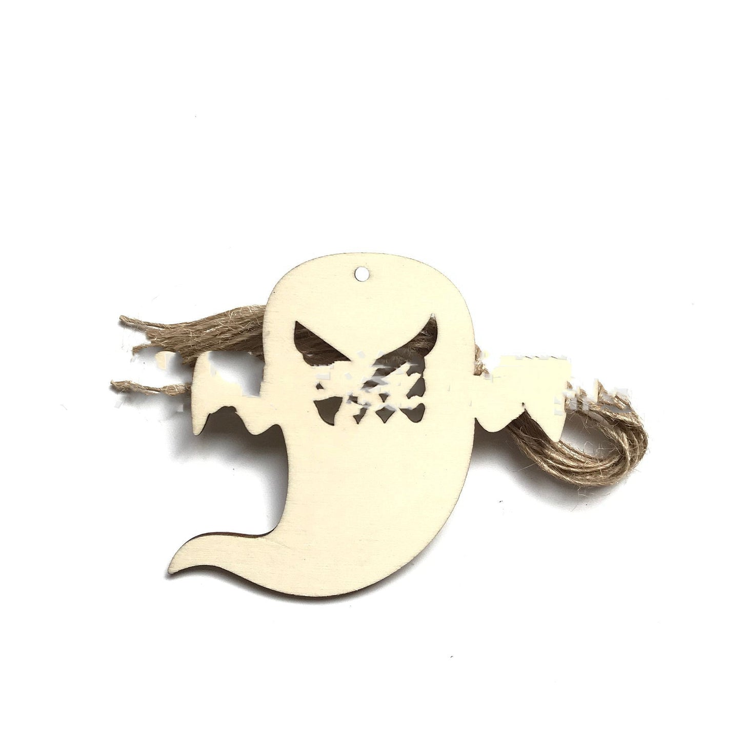 Large Halloween Decoration Graffiti Painted Wooden Pendant