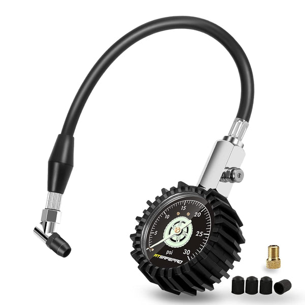 Low-Pressure Tire Gauge 0–30 PSI, Glow Dial