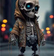 Halloween Cool Skeleton Figurines Halloween Skeleton Doll Resin Ornament Home Decor