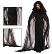 New Cosplay Halloween Women Death Hell Witch Devil Vampire Uniform Black Long Dress Party Cosplay Day Of The Dead Opera Costume