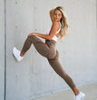 Snowflake Jacquard Seamless Yoga Workout Ankle Length Pants