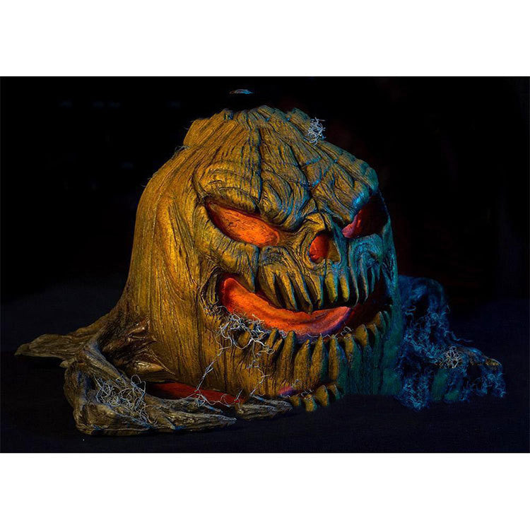 Jack Solar Pumpkin Lantern Resin Decoration Halloween Light Horror