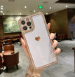 Phone Case Accessories Love Crystal Diamond Edge Electroplating Protective Cover